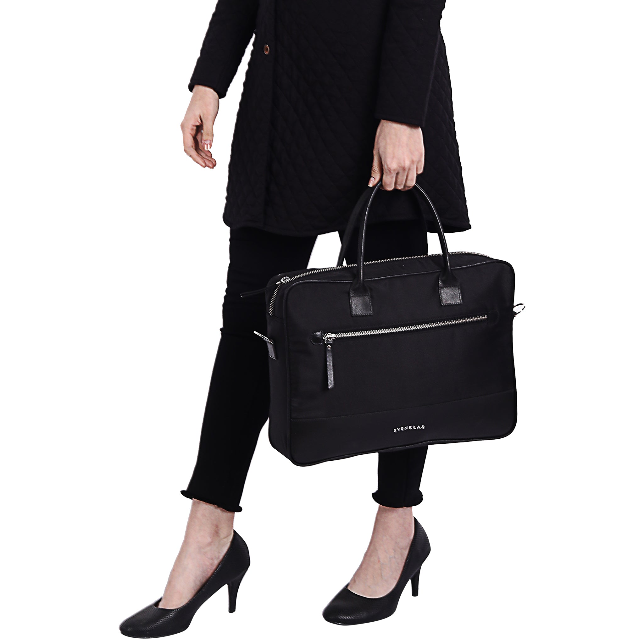 Svenklas Melvin Black Messenger Bag