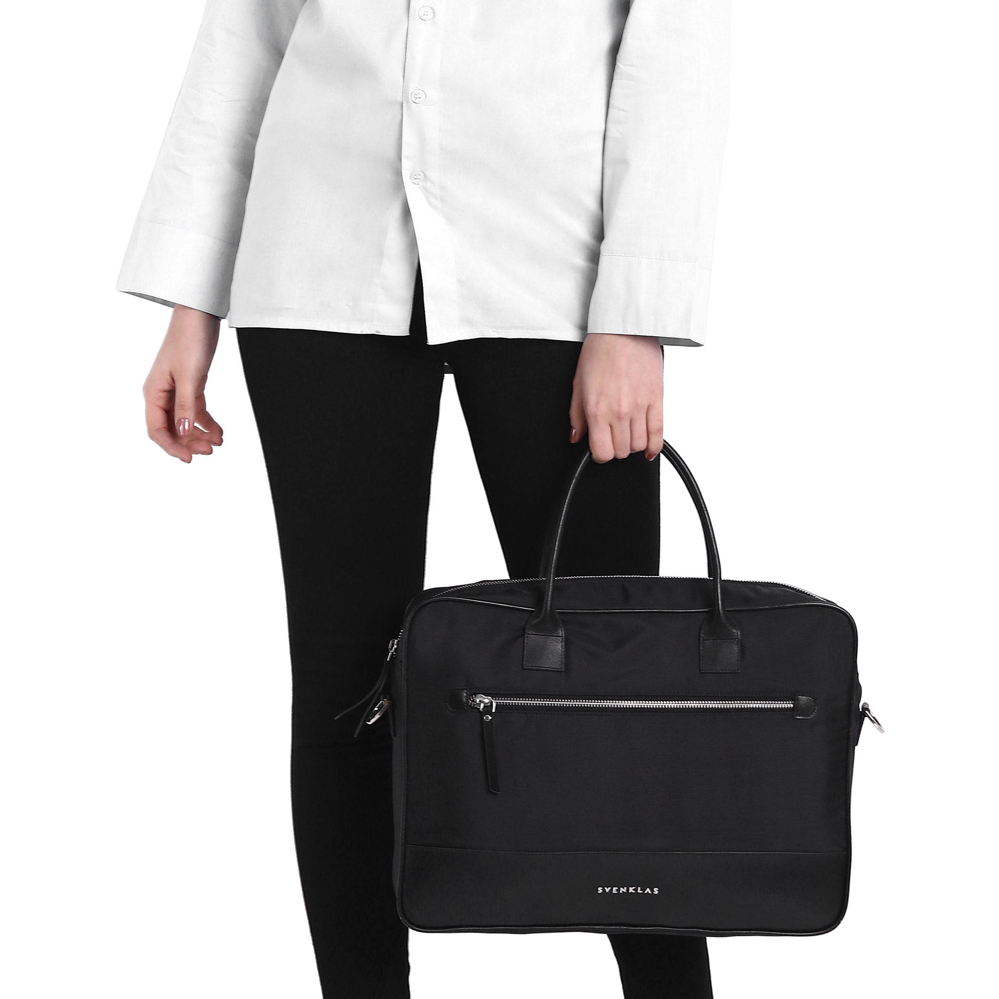Svenklas Melvin Black Messenger Bag