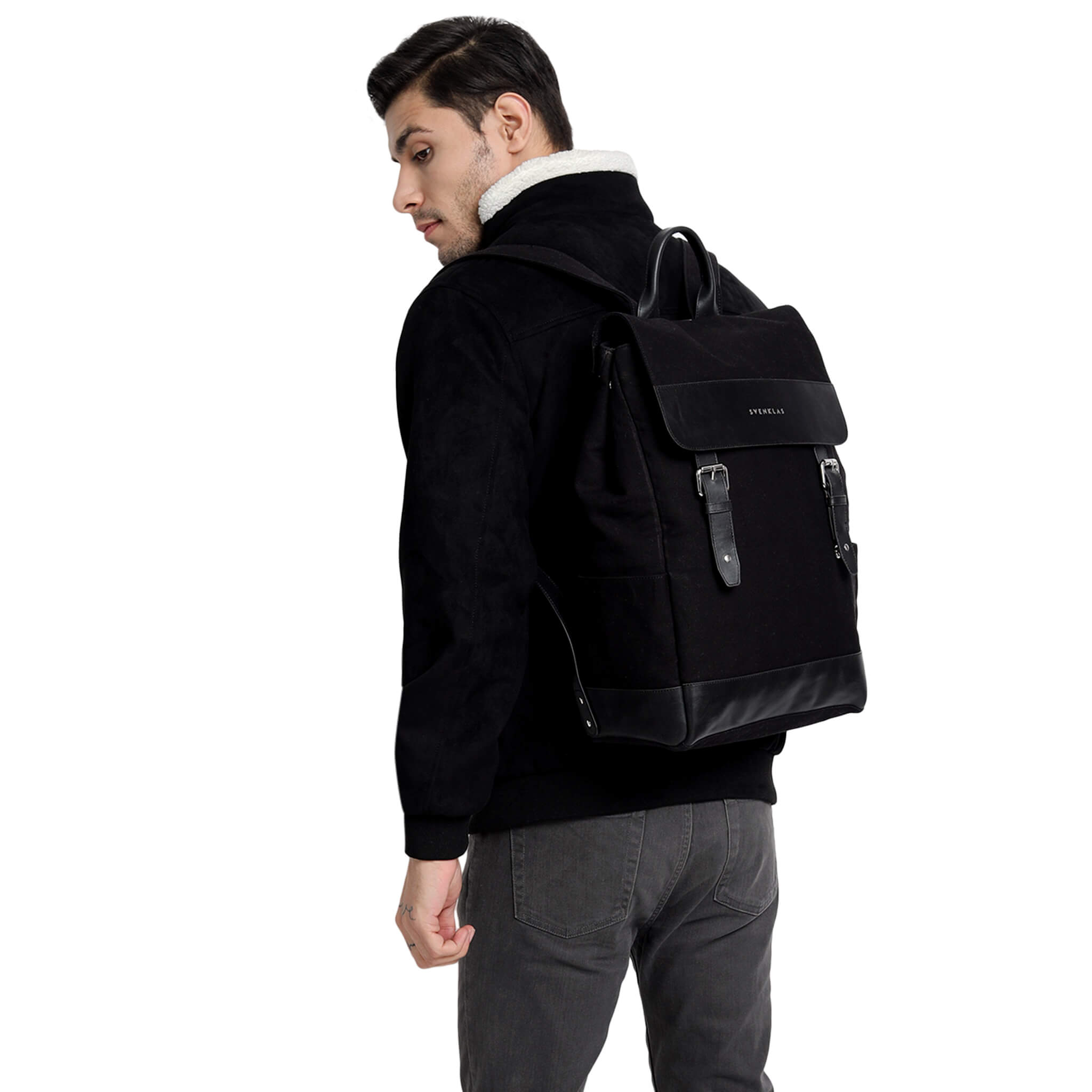 Svenklas amber black backpack