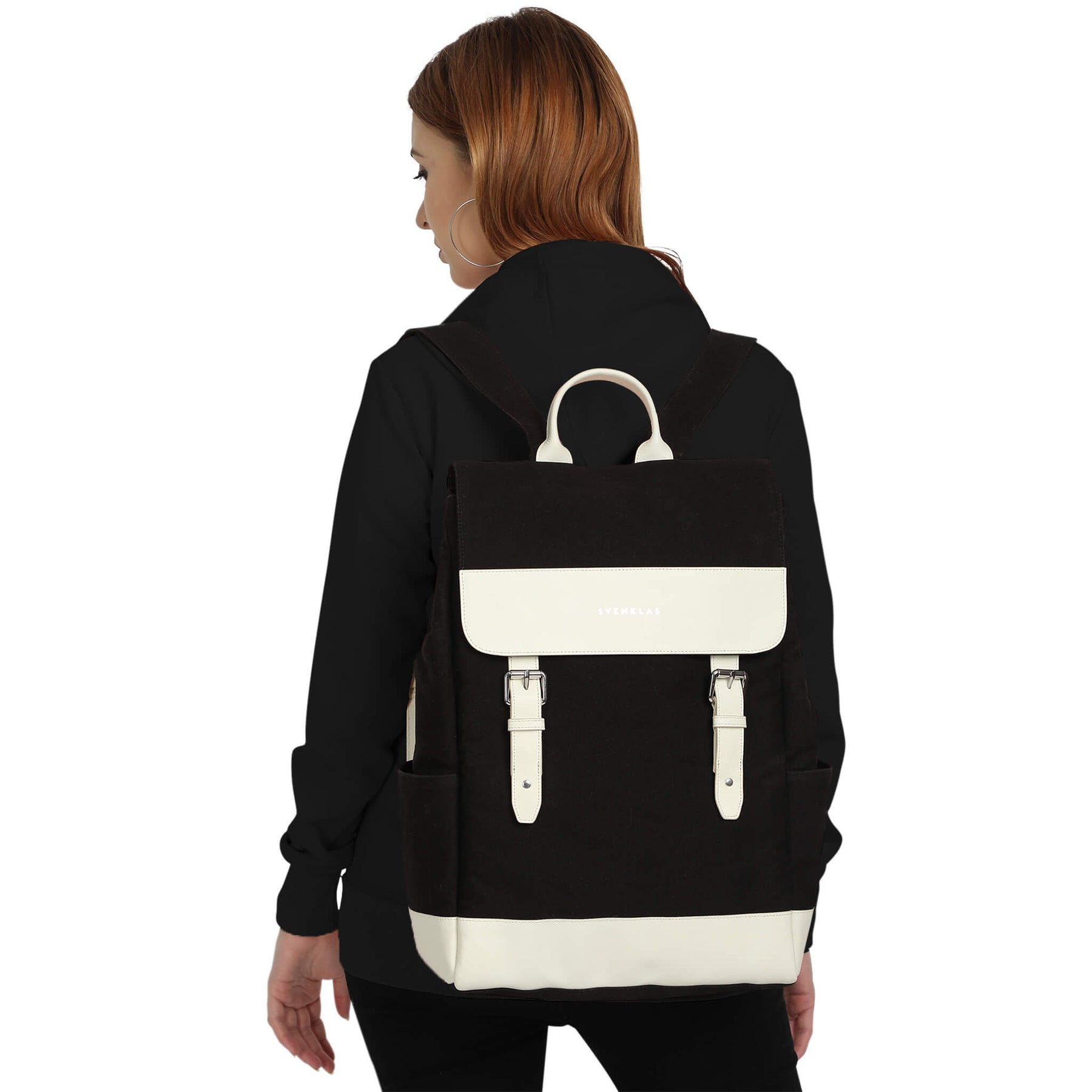 Svenklas amber white black backpack