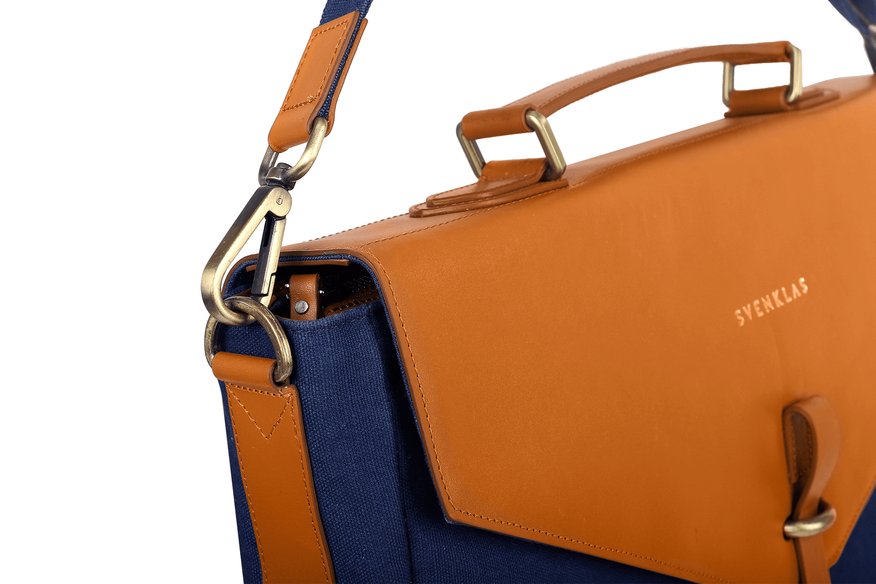 Svenklas astrid cognac blue briefcase