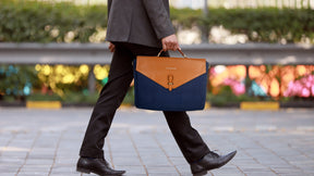 Svenklas astrid cognac blue briefcase