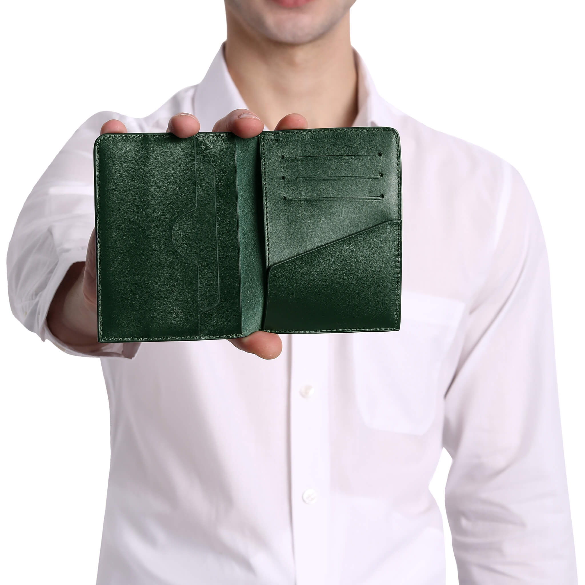 Erno Slim Wallet - Forest Green